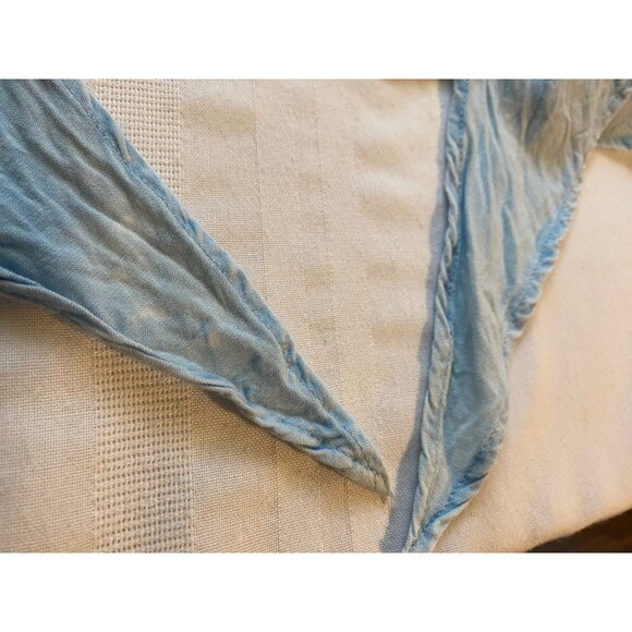 Sim & Sam Light Blue Draped Open-Front Short Sleeve Tie Cardigan Casual Comfy - Picture 12 of 13